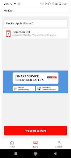 MobiKare - Request a repair Screen 3