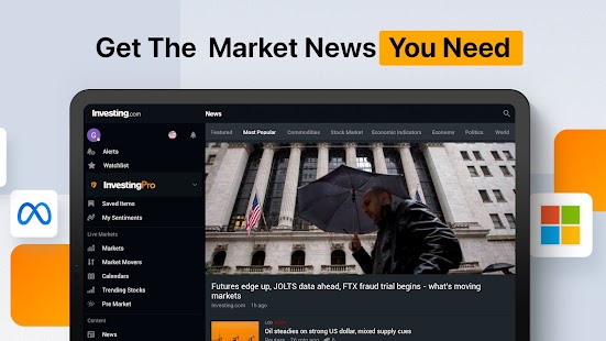 Investing.com: Stock Market Screenshot
