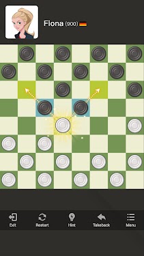 #2. Checkers: Checkers Online Game (Android) By: HDuo Fun Games