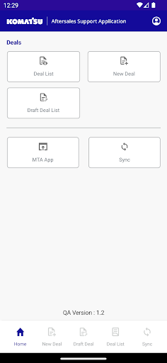 Android application Komatsu Aftersales Support App screenshort
