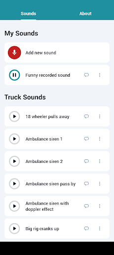 Android application Truck Sounds screenshort