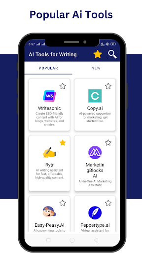 Android application AI Tools for Writing screenshort