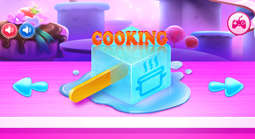 Fruity ice cream and cookies w