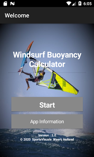 Android application Windsurf Buoyancy App screenshort