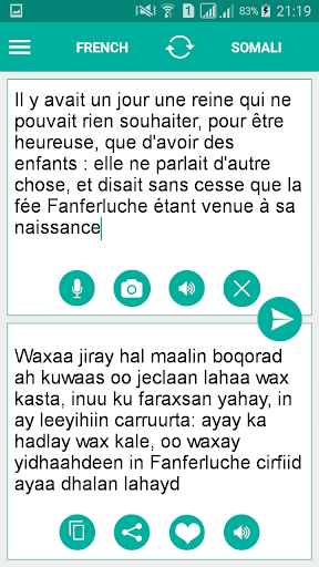 Android application Somali French Translator screenshort