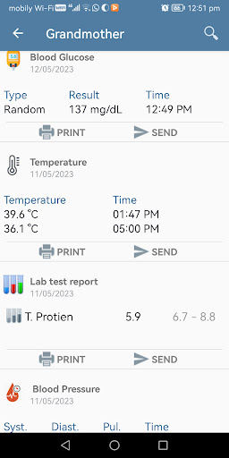 Android application MyMed: Personal health Records screenshort