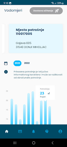 Android application Miholjački vodovod screenshort