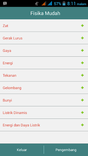 Android application PHYSICS EASY screenshort