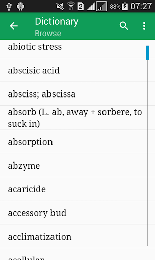 Android application Biotechnology Dictionary screenshort