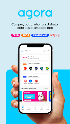 Android application Agora: Ahorra, compra y paga screenshort