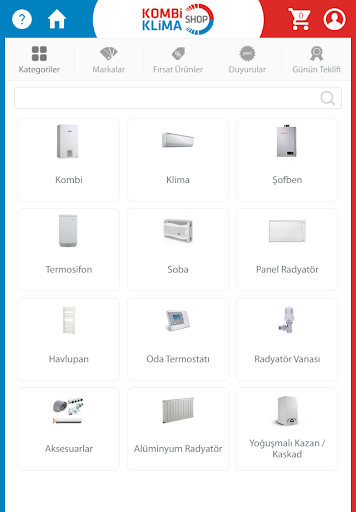Android application Kombi Klima Shop screenshort