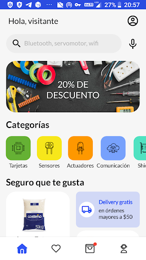 Android application متجر ألكتروني صفنة زبون screenshort