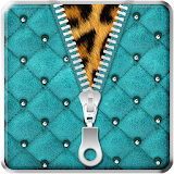 Luxury Teal Zipper Lock Screen icon