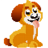 Dogs Color by Number - Pixel Art, Sandbox Coloring icon