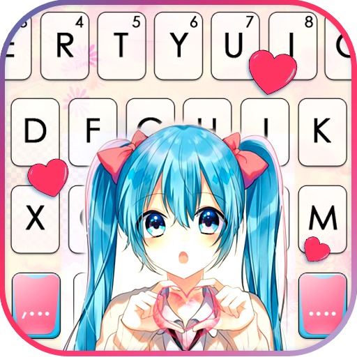 Cute School Girl Keyboard Them  Icon