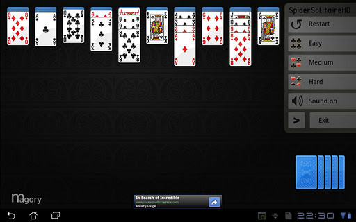 Spider Solitaire HD Screen 2