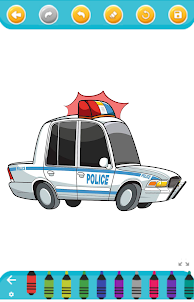 voiture de police - coloriage
