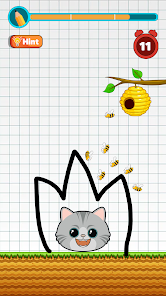 Captura de Pantalla 5 Save The Cat: Draw To Save android