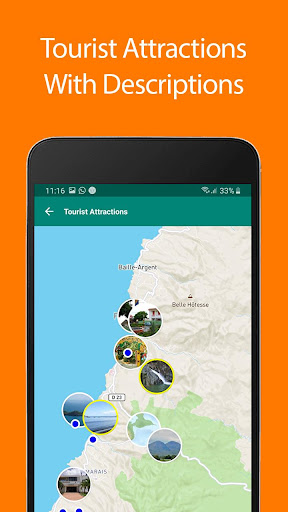 Android application Guadeloupe Offline Map and Tra screenshort