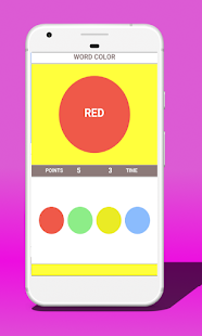 Word or Color (Stroop test) Screenshot