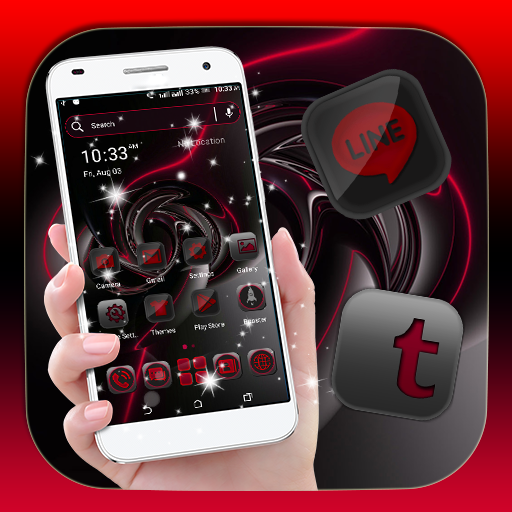 Red Black Launcher Theme  Icon