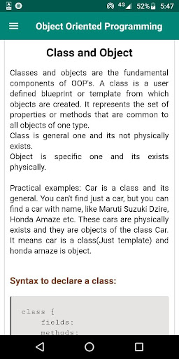 Object Oriented Programming (O Screen 3