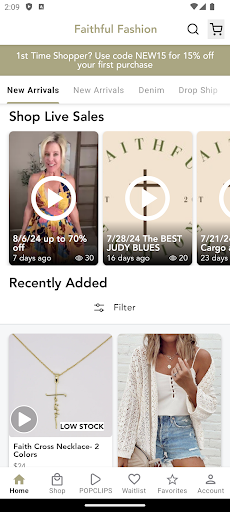 Android application Faithful Fashion screenshort