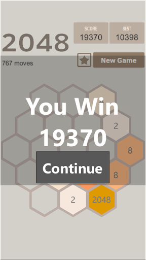 Hexagon 2048 Screen 2