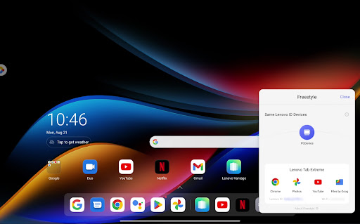 Screenshot of Lenovo Freestyle