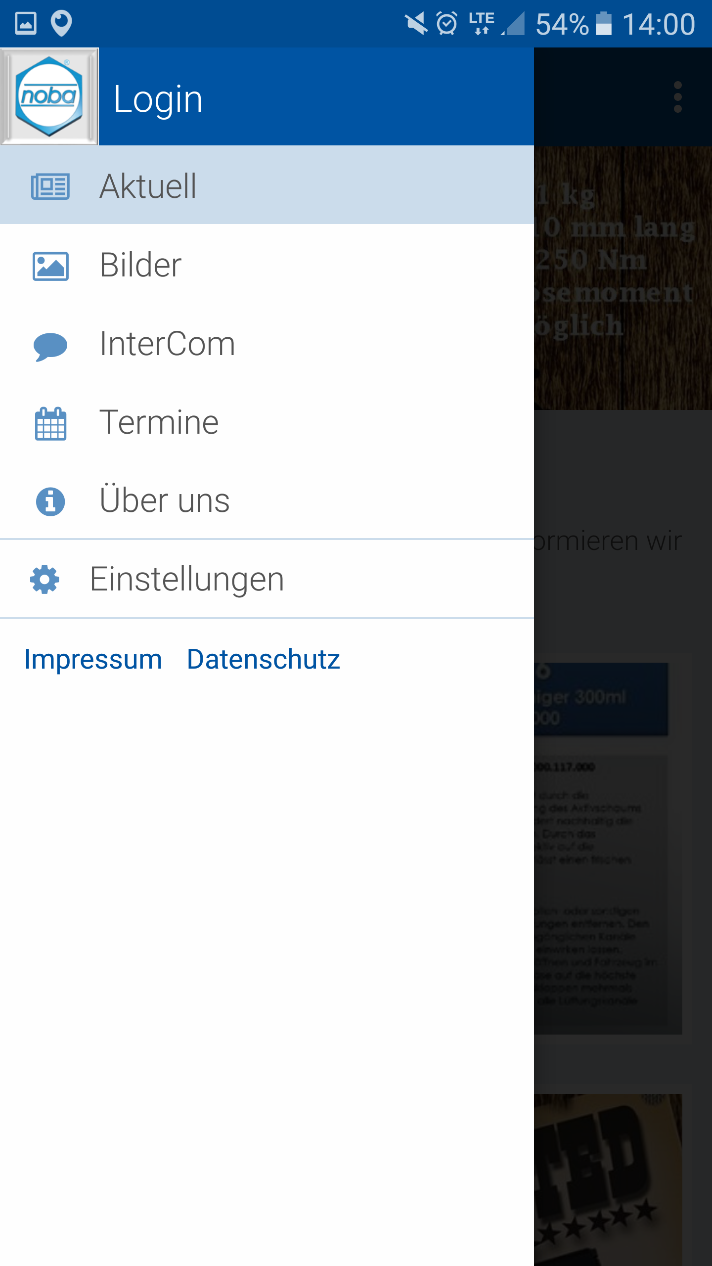 Android application noba Normteile GmbH screenshort