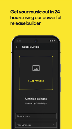 Screenshot of Amuse Music Distribution