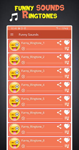 Android application Funny ringtones for phone screenshort