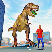 Angry Dinosaur City Attack: Wild Animal Games