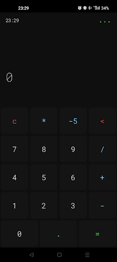 Android application Culator screenshort