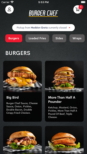 Android application Burger Chef screenshort