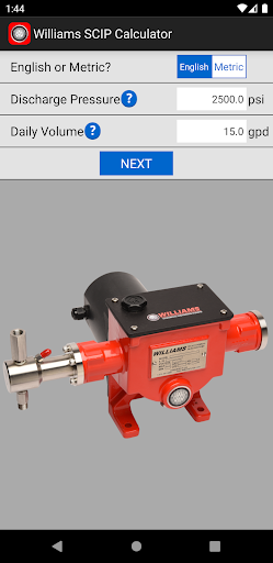 Android application Williams SCIP screenshort