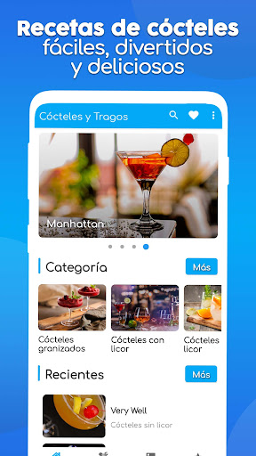 Android application Recetas de Cócteles y Tragos screenshort