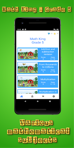 Android application Math King - Grade 5 screenshort
