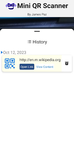 Mini-QRScanner Screen 3