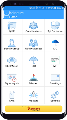 Android application Lic beInsure screenshort