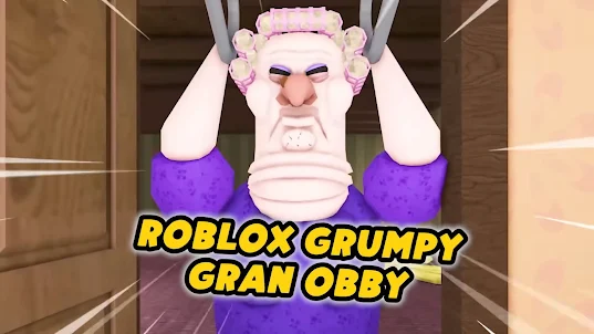Scary grumpy granny obby room