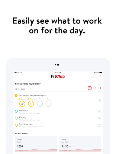 Screenshot of FitClub Members