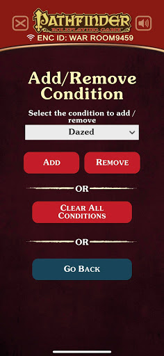 Pathfinder Combat Tracker Screen 3