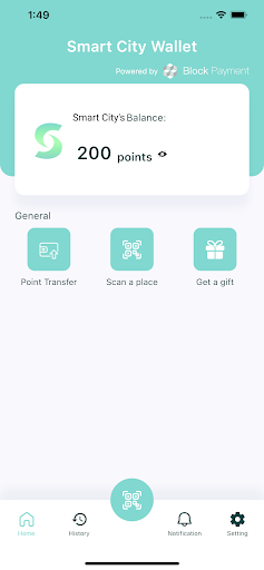 Android application Smart City Wallet screenshort