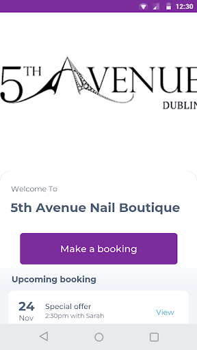 Android application 5th Avenue Nail Boutique screenshort