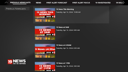 Screenshot of WOIO Cleveland 19 News