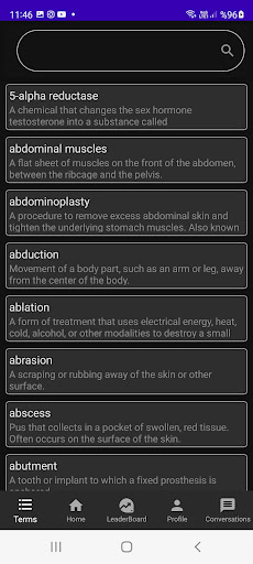 Android application Medical Dictionary screenshort