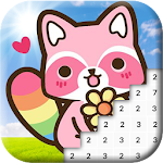 Cover Image of ダウンロード Pixel Art Kawaii Comic Color by Number 1 APK