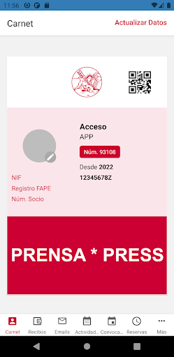 Asociación de Prensa de Madrid Screen 2