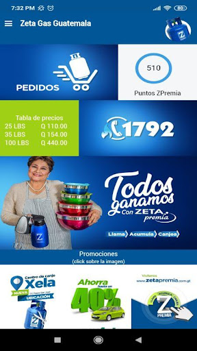 Android application Zeta Gas Guatemala screenshort